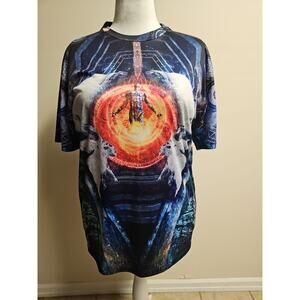 Heady Gear New Age Cosmic Galaxy Graphic Short Sleeve Shirt Men's Size XL Multi